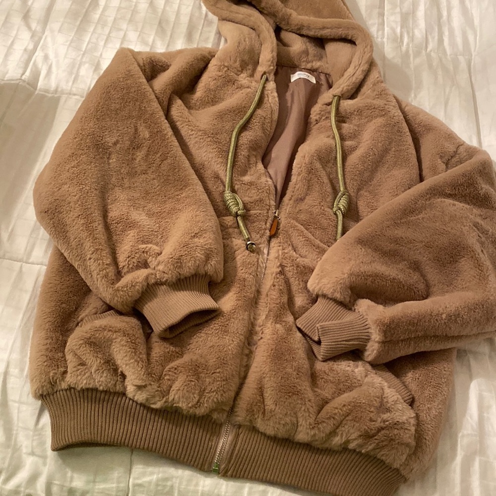 Brown teddy bear coat